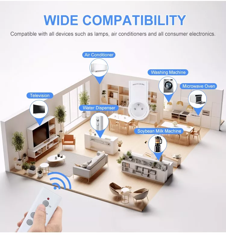 Smart Home Plug FR Remote Control Socket