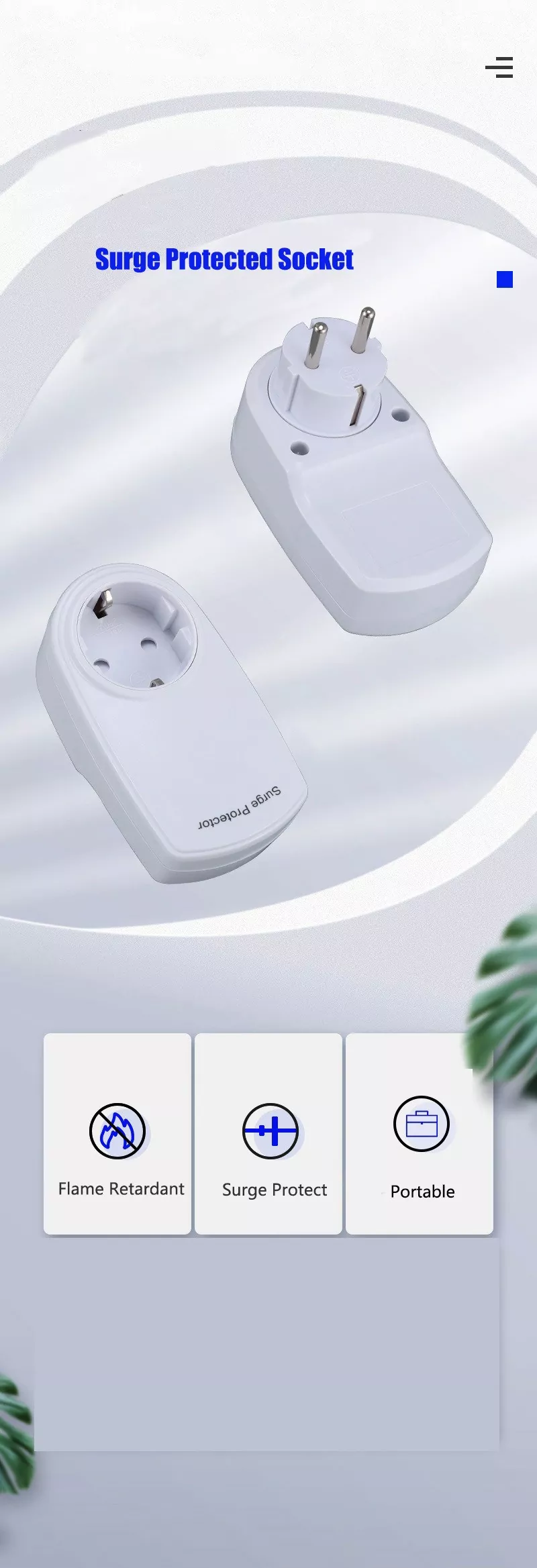 EU Surge Protector Socket EU Surge Protector Socket